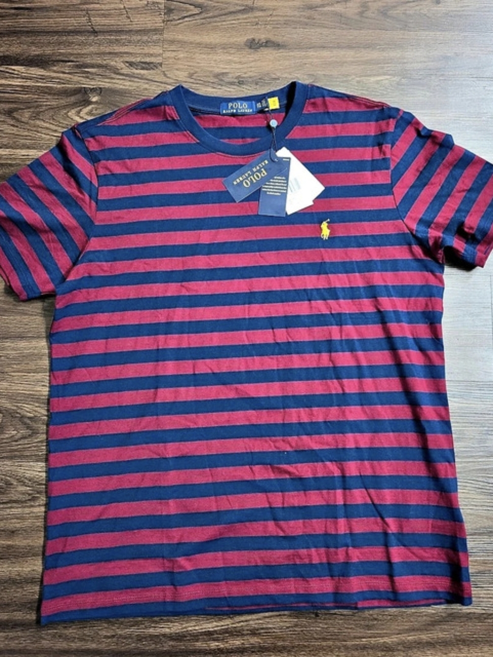 Polo Ralph Lauren Classic Fit Striped Jersey T-Shirt Striped Cotton Tee in Blue